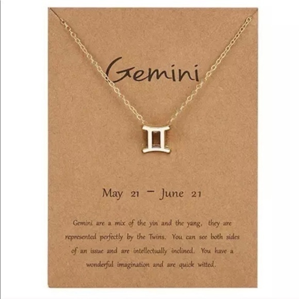 3/$30 ♊️ Gemini Zodiac Sign Necklace